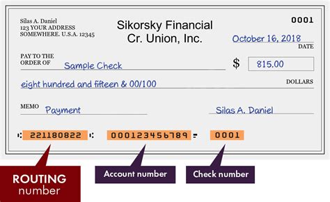 sikorsky credit union routing number ct